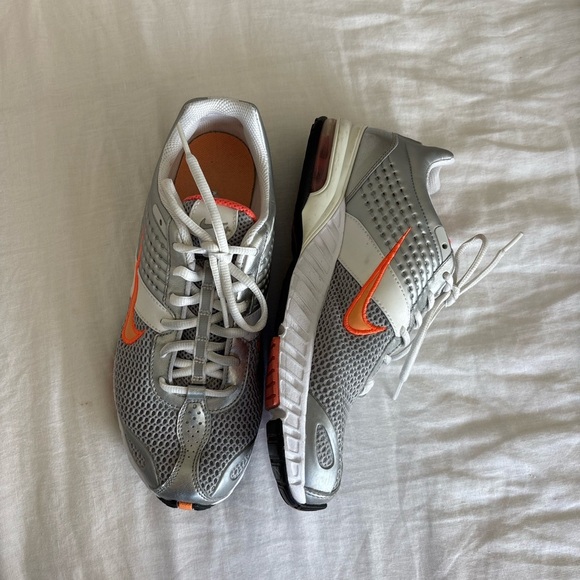 Nike Metallic Silver and Bright Orange Everyday Sneakers - Picture 2 of 5